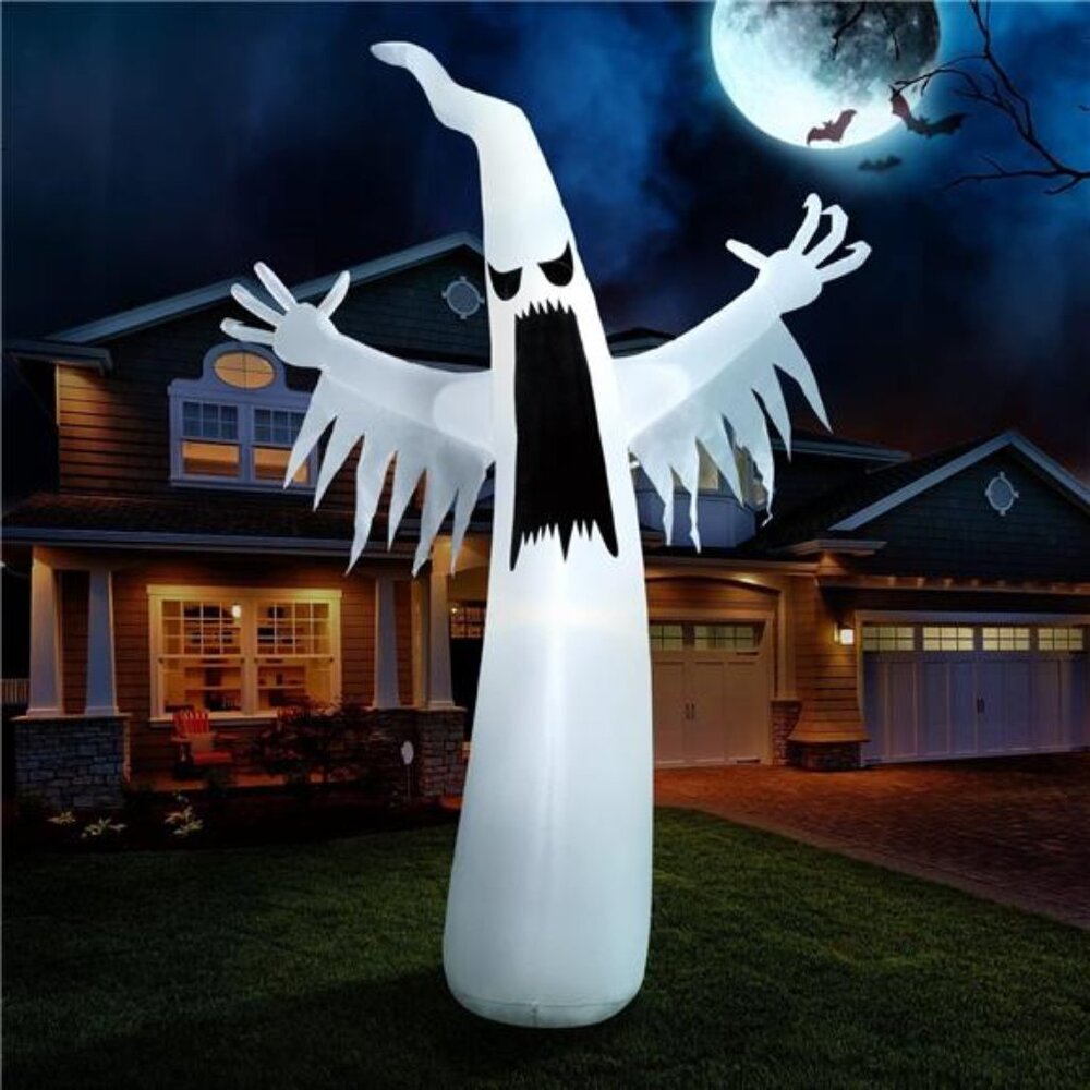 12FT Halloween Inflatables Outdoor Decorations Scary Ghost Halloween Decorations